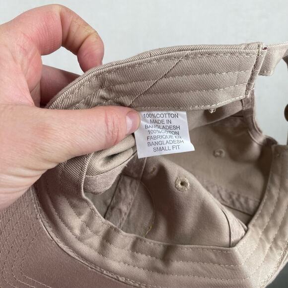 Rivers & Glen Tan Khaki Green Logo Patch Dad Baseball Adjustable Hat - Picture 4 of 4